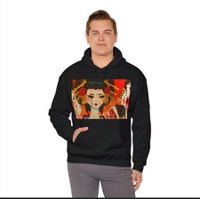 Moletom Oiran unissex Heavy Blend™ com capuz preto por atacado tamanho grande novo sem etiquetas, usado comprar usado  Enviando para Brazil
