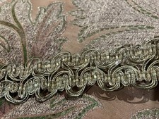 Usado, Acabamento de guarnição trançado metálico vintage – 1,25" de largura x 24" de comprimento comprar usado  Enviando para Brazil