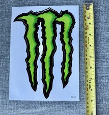 MONSTER ENERGY DRINK - Autêntico adesivo de garra logotipo GG grande original 9” X 6,5”, usado comprar usado  Enviando para Brazil