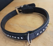 Hundehalsband leder schwarz gebraucht kaufen  Kraichtal