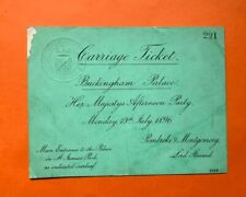 Carriage ticket 1896 for sale  SOUTHWELL