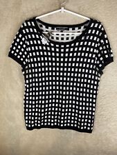 Camiseta BASQUE Casual Tamanho 12 Feminina Preta Branca Xadrez Manga Curta comprar usado  Enviando para Brazil