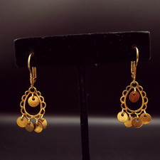 earrings golden dangling for sale  Salinas