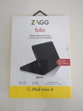 Capa folio preta ZAGG articulada com teclado Bluetooth retroiluminado para iPad Mini 4 comprar usado  Enviando para Brazil