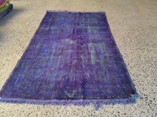 Tapete tingido vintage 5,2x8,7 pés | Tapete de lã verde roxo turco feito à mão comprar usado  Enviando para Brazil