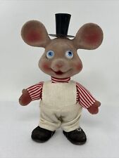 Figura de juguete vintage Topo Gigio Mouse sombrero de copa flocado Hong Kong segunda mano  Embacar hacia Argentina