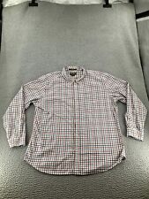 Camisa masculina Eddie Bauer XL branca quadriculada ajuste relaxado manga longa botão para baixo comprar usado  Enviando para Brazil