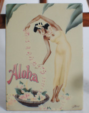 Pôster de viagem vintage Aloha Pacific Island arte Havaí ímã de geladeira geladeira, usado comprar usado  Enviando para Brazil