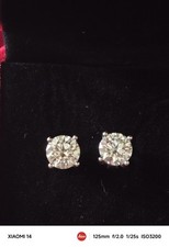 Moissanite hrringe silber gebraucht kaufen  Plauen