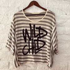 Blusa listrada Forever 21 “Wild Child” tamanho M-G, usado comprar usado  Enviando para Brazil