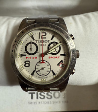 RELÓGIO MASCULINO ESPORTIVO TISSOT PR50, AÇO, CAIXA DE 38 MM, CRONÓGRAFO, QUARTZO, FUNCIONANDO. CAIXA, LIVROS. comprar usado  Enviando para Brazil