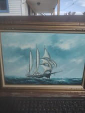 Oil canvas signed for sale  Shipping to United Kingdom