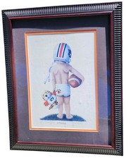 Usado, Decoração de quarto de berçário de bebê menino com estampa de futebol auburn vintage assinada Alabama comprar usado  Enviando para Brazil