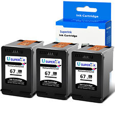 Tinteiros pretos 3PK para HP 67 XL 67XL ENVY Pro 6452 6455 6458 DeskJet 2742e comprar usado  Enviando para Brazil