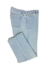 Jeans feminino vintage Crazy Horse Liz Claiborne elástico reto lavagem leve azul 6S  comprar usado  Enviando para Brazil
