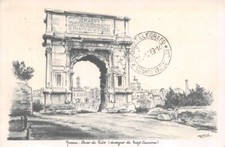 Cartolina roma arco usato  Milano