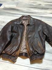 distressed leather jacket for sale  Amherst