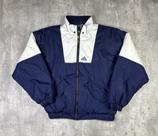 Jaqueta acolchoada vintage Adidas Windbreaker logotipo grande bordada tamanho P anos 90 EUA  comprar usado  Enviando para Brazil