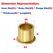 Flange de rolamento de óleo passo ombro manga de cobre/bucha de flange comprar usado  Enviando para Brazil