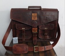 Bolso Mochila de Cuero Real para Hombres Laptop Vintage Cartera de Viaje Cuero Genuino segunda mano  Embacar hacia Mexico