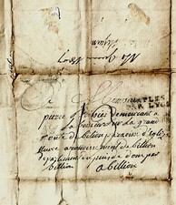 1807 rare lettre d'occasion  Le Val-d'Ajol