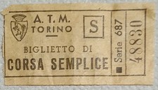 Biglietto del tram usato  Torino