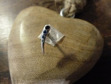 PIERCING Helix Tragus - Edelstahl silber  - Sichel Blau-Töne comprar usado  Enviando para Brazil