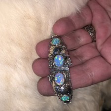 Usado, Pulseira de relógio feminina Navajo prata esterlina azul opala -- NOS comprar usado  Enviando para Brazil
