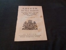 1749 editto sua usato  Varano Borghi
