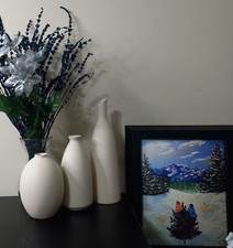 Vaso moderno de cerâmica, pequeno neutro para decoração de estante, conjunto de 3, bege comprar usado  Enviando para Brazil