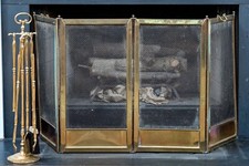 Vintage brass fireplace for sale  Jersey City