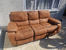Brown suede recliner for sale  CHATHAM