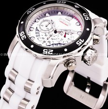 Relógio Invicta masculino PRO DIVER SCUBA cronógrafo mostrador preto prata pulseira branca, usado comprar usado Relógio Invicta masculino PRO DIVER SCUBA cronógrafo mostrador preto prata pulseira branca, usado comprar usado  Enviando para Brazil