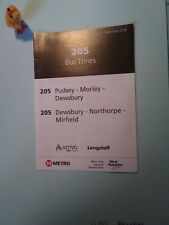 Bus timetable 205 for sale  CREWE