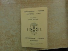 Meadowbank thistle team for sale  COWDENBEATH