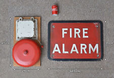 Vintage fire bell metal old electric fire alarm bell and sign - FREE POSTAGE for sale  TAUNTON