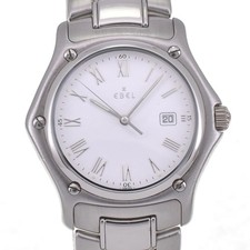 Relógio masculino EBEL 1911 Classic Wave 987902 data mostrador branco quartzo D#141794, usado comprar usado  Enviando para Brazil