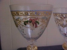 Deslumbrante Murano veneziano esmaltado pintado à mão 9 3/8" cálice de vinho tinto pássaros comprar usado Deslumbrante Murano veneziano esmaltado pintado à mão 9 3/8" cálice de vinho tinto pássaros comprar usado  Enviando para Brazil