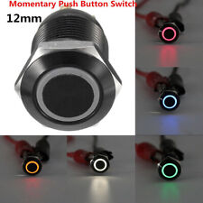 1x 12 mm 4 pines luz led metal botón pulsador momentáneo interruptor impermeable para automóvil, usado segunda mano  Embacar hacia Argentina