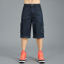 Usado, Herren Cargo Jeans Shorts Hose Hip Hop Seitentasche Lockere Hose Freizeit comprar usado  Enviando para Brazil