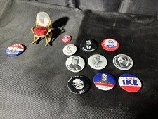 Usado, Cadeira de Balanço Vintage JFK President Kennedy Dourada ALMOFADA DE PINOS 3D Cintilação e Botões comprar usado  Enviando para Brazil