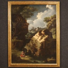 Dipinto religioso paesaggio usato  Italia
