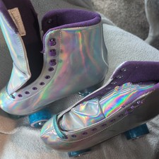 Usado, Patins femininos 4 rodas iridescentes e roxos Goupsky comprar usado  Enviando para Brazil
