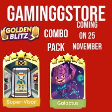 1x Pacote Combo Galactus & Super Visor (Mono_poly Go) Adesivos Golden Blitz  comprar usado  Enviando para Brazil