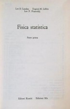 Fisica statistica. parte usato  Italia