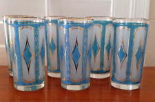 Conjunto Vintage de 6 Copos Libbey 1960s Esmeralda Azul 24k Ouro Acabamento Tumbler comprar usado  Enviando para Brazil