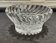 Tigela de cristal Mikasa Rainier 9" redemoinho vertical corte espiral presente de casamento tigela de frutas comprar usado  Enviando para Brazil