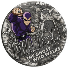 Moeda Tuvalu 2023 The Phantom 2 oz prata antiga colorida $2 comprar usado  Enviando para Brazil
