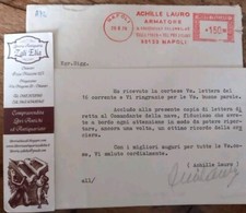 Autografo. armatore achille usato  Chiavari