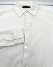 Camisa Bally Switzerland tamanho 42 manga longa botão malha branca sólida falhas de designer comprar usado  Enviando para Brazil